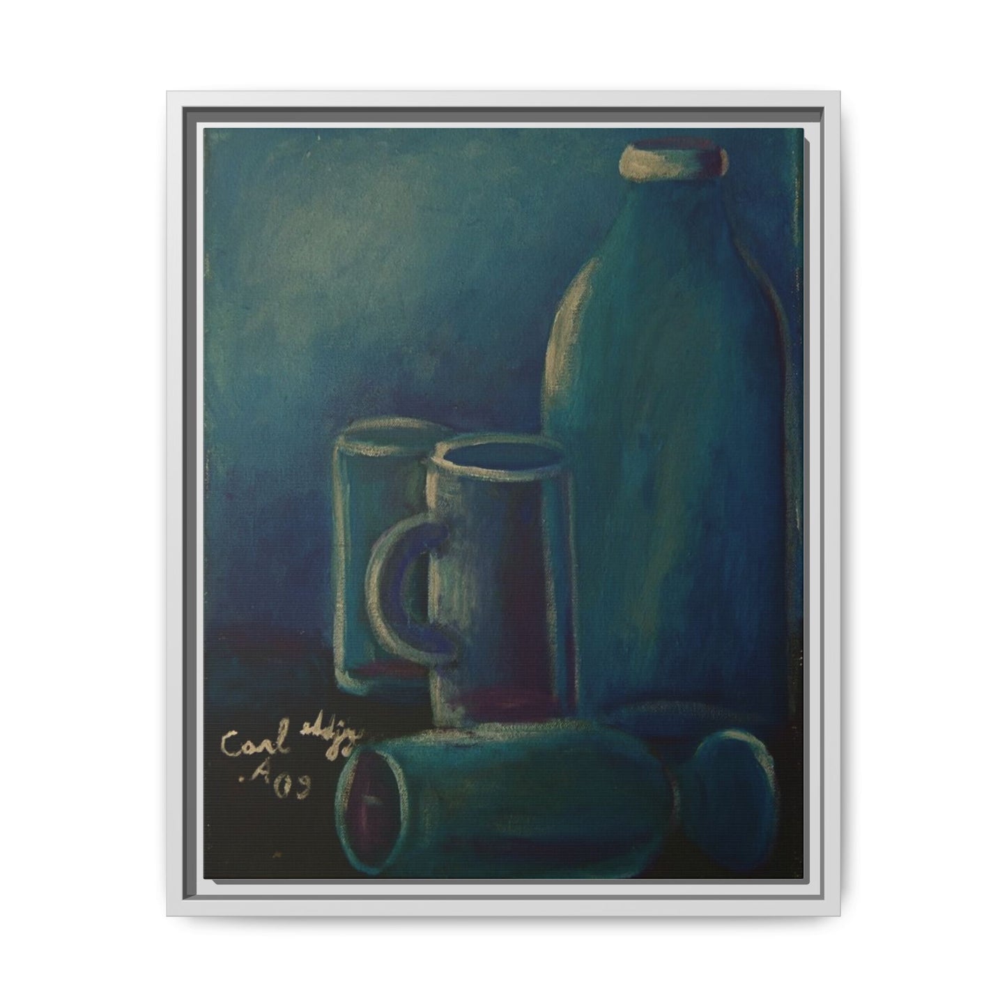 Canvas Wall Art Bottle and Glass