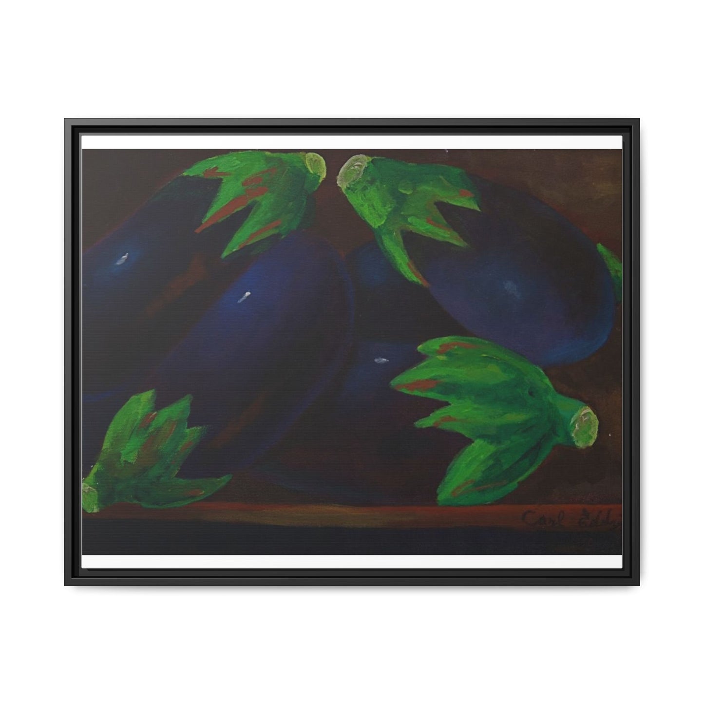 Canvas Wall Art - Tropical Eggplant Design