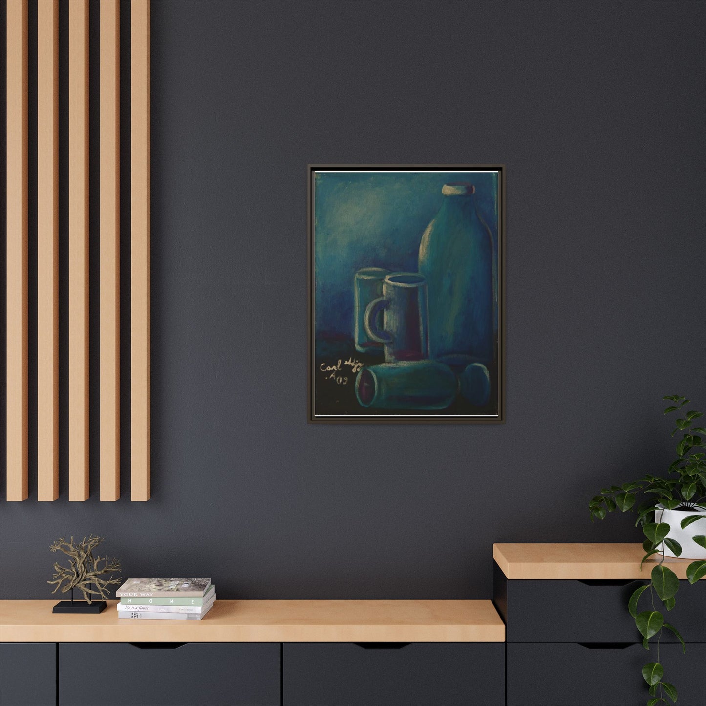 Canvas Wall Art Bottle and Glass