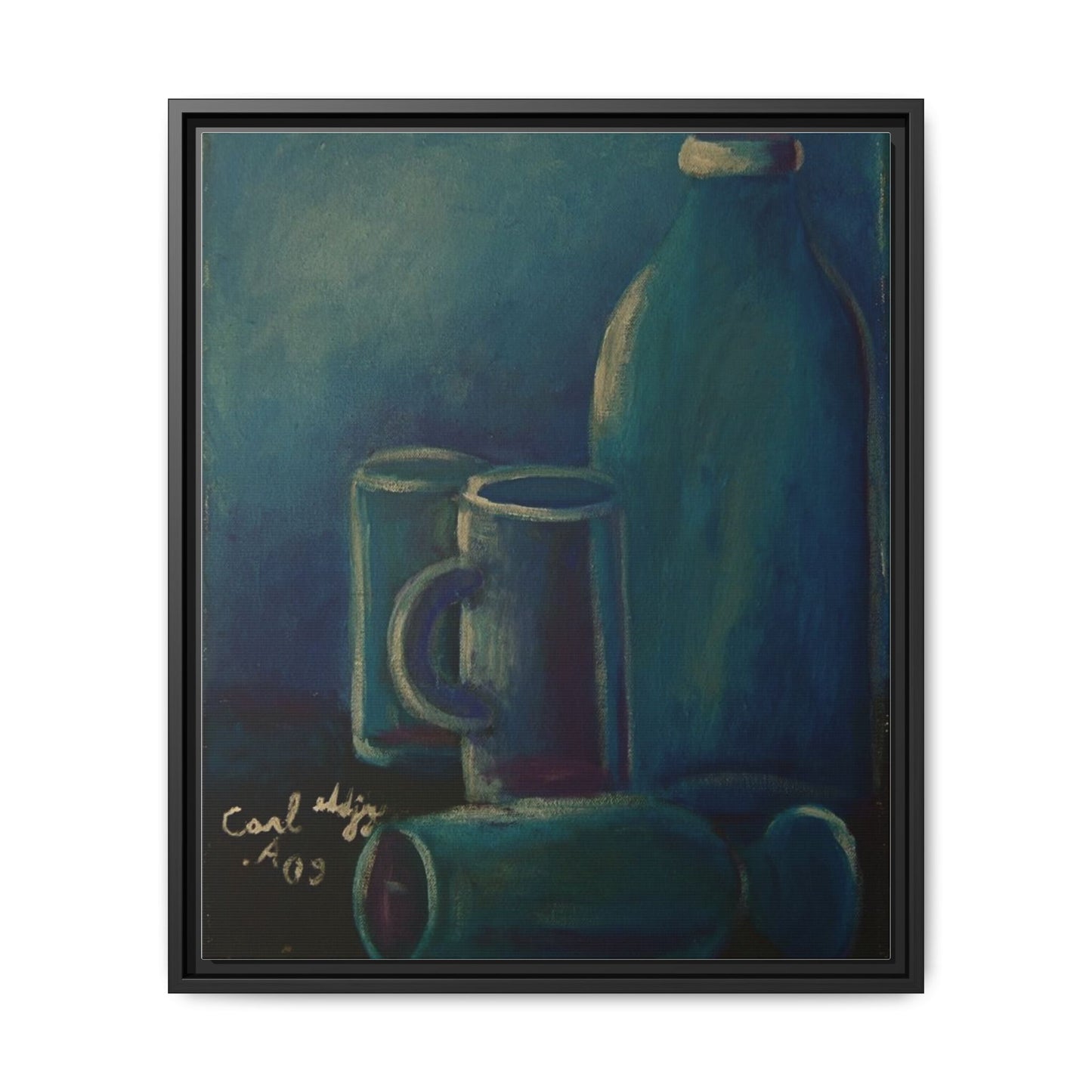Canvas Wall Art Bottle and Glass