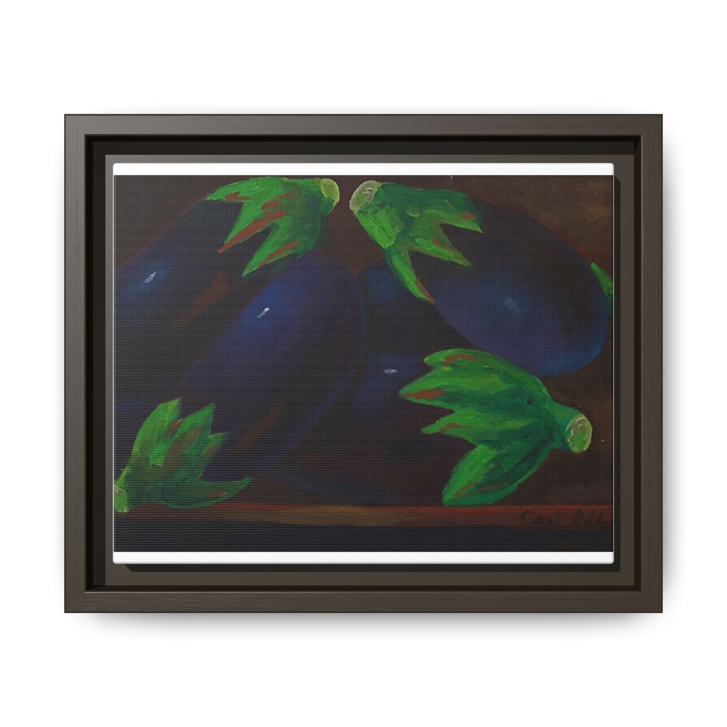 Canvas Wall Art - Tropical Eggplant Design