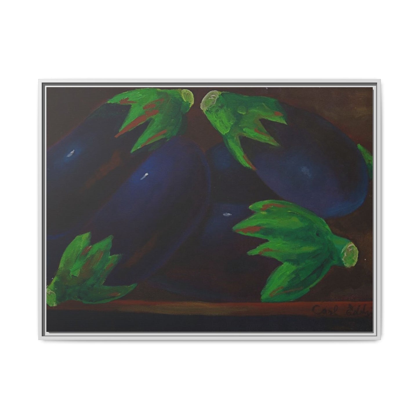 Canvas Wall Art - Tropical Eggplant Design