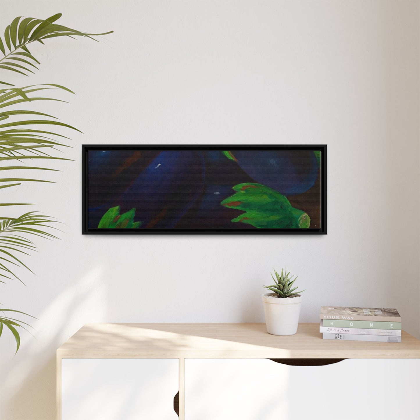 Canvas Wall Art - Tropical Eggplant Design