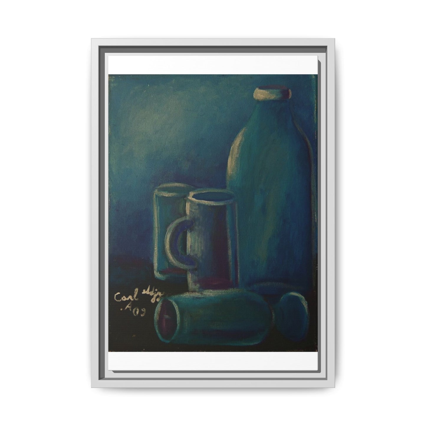 Canvas Wall Art Bottle and Glass