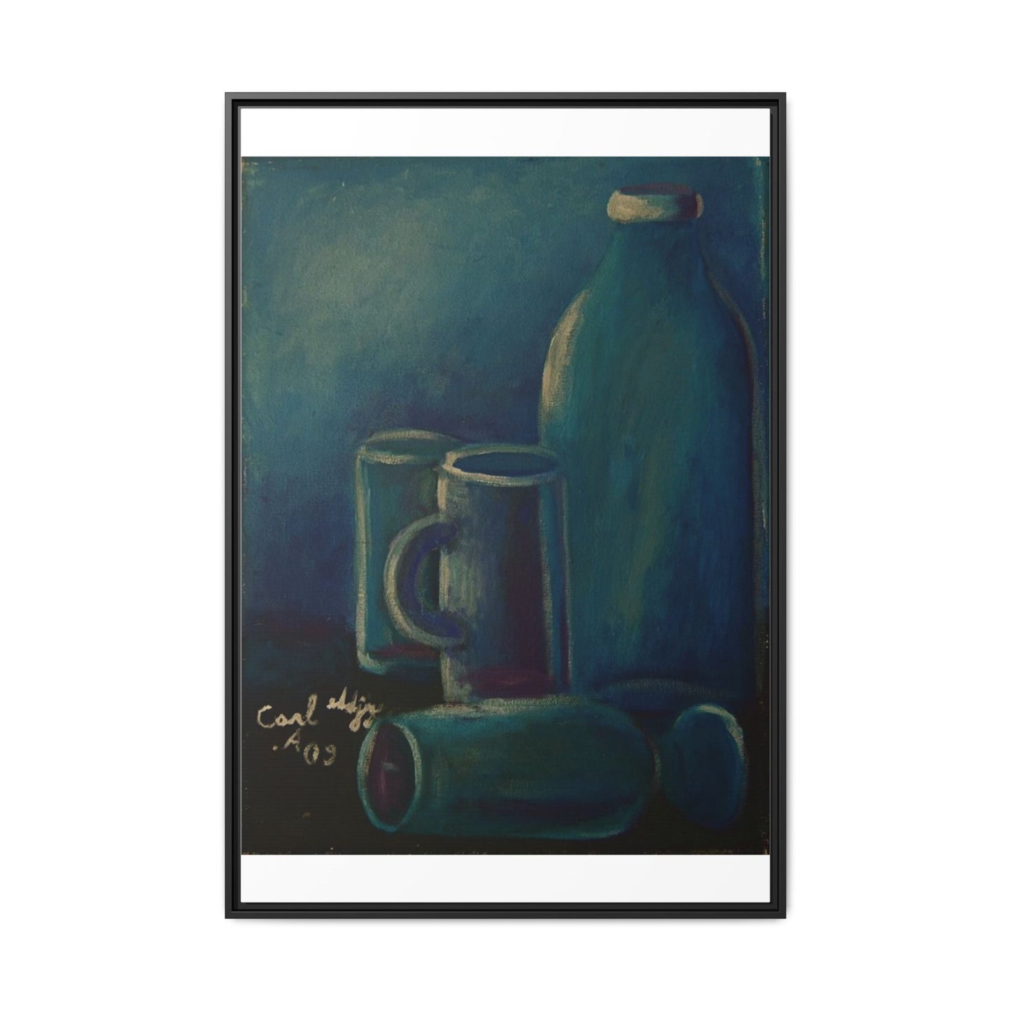 Canvas Wall Art Bottle and Glass