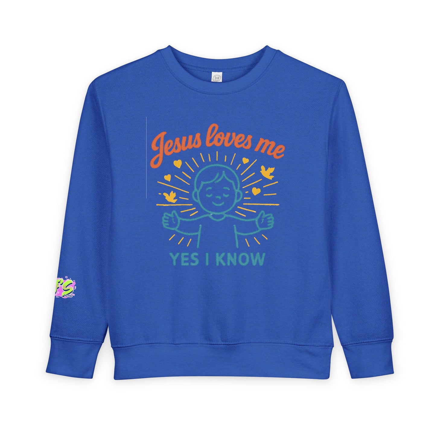 Toddler Sweatshirt - Jesus Loves Me, Cute Kids' Crewneck, Faith-Inspired Apparel, Perfect for Church and Gifts