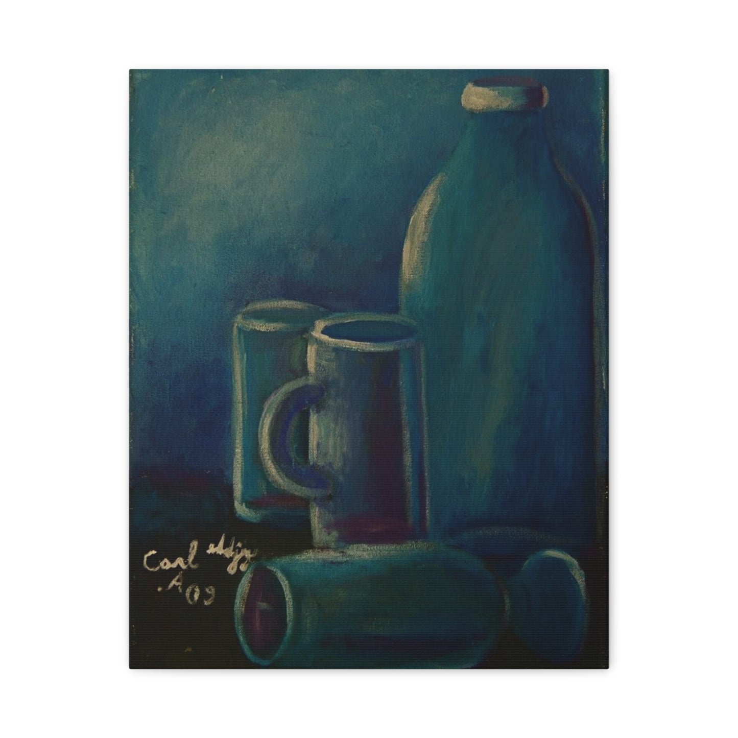 Canvas Art - Glass and Bottle Design
