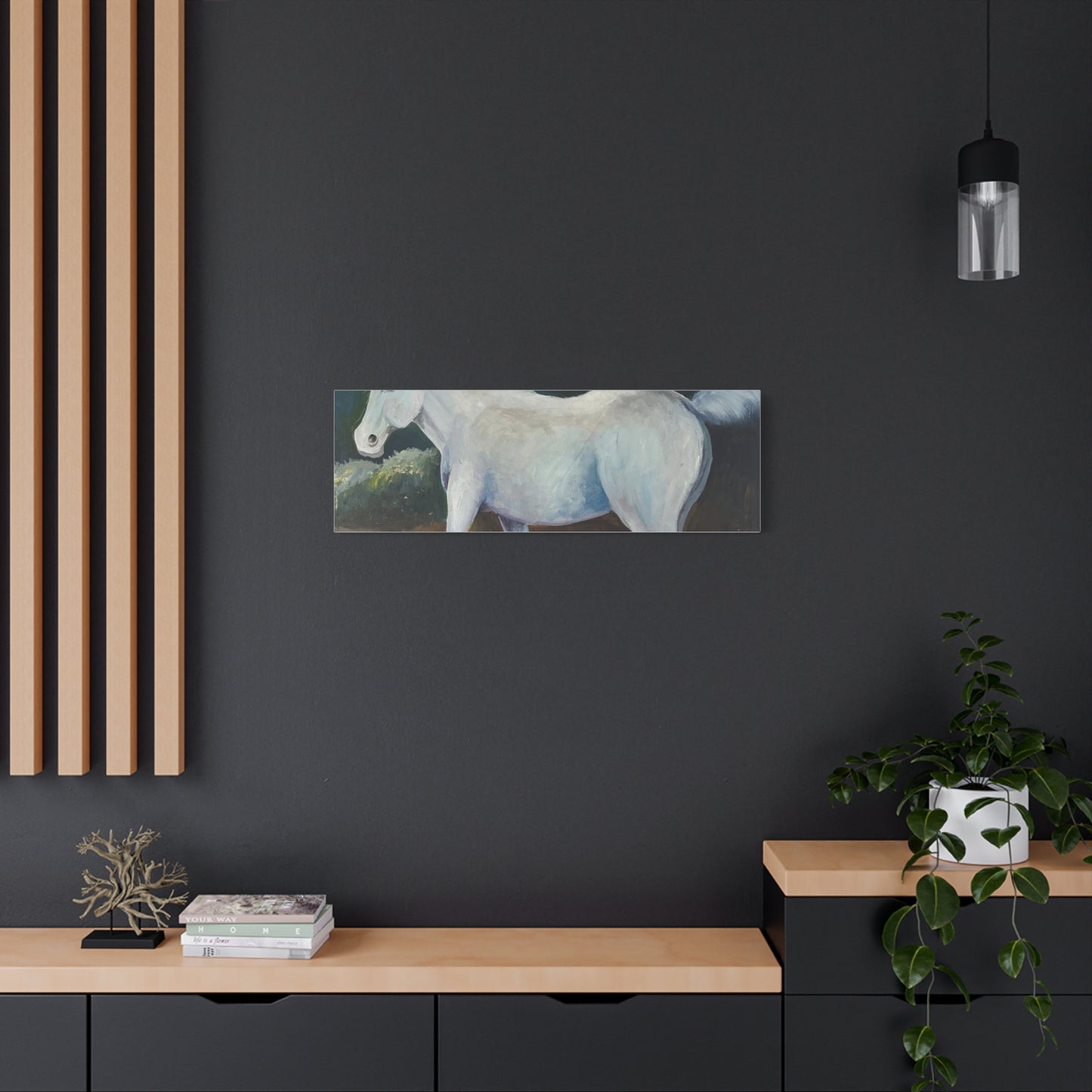 Canvas Art Print - White Horse