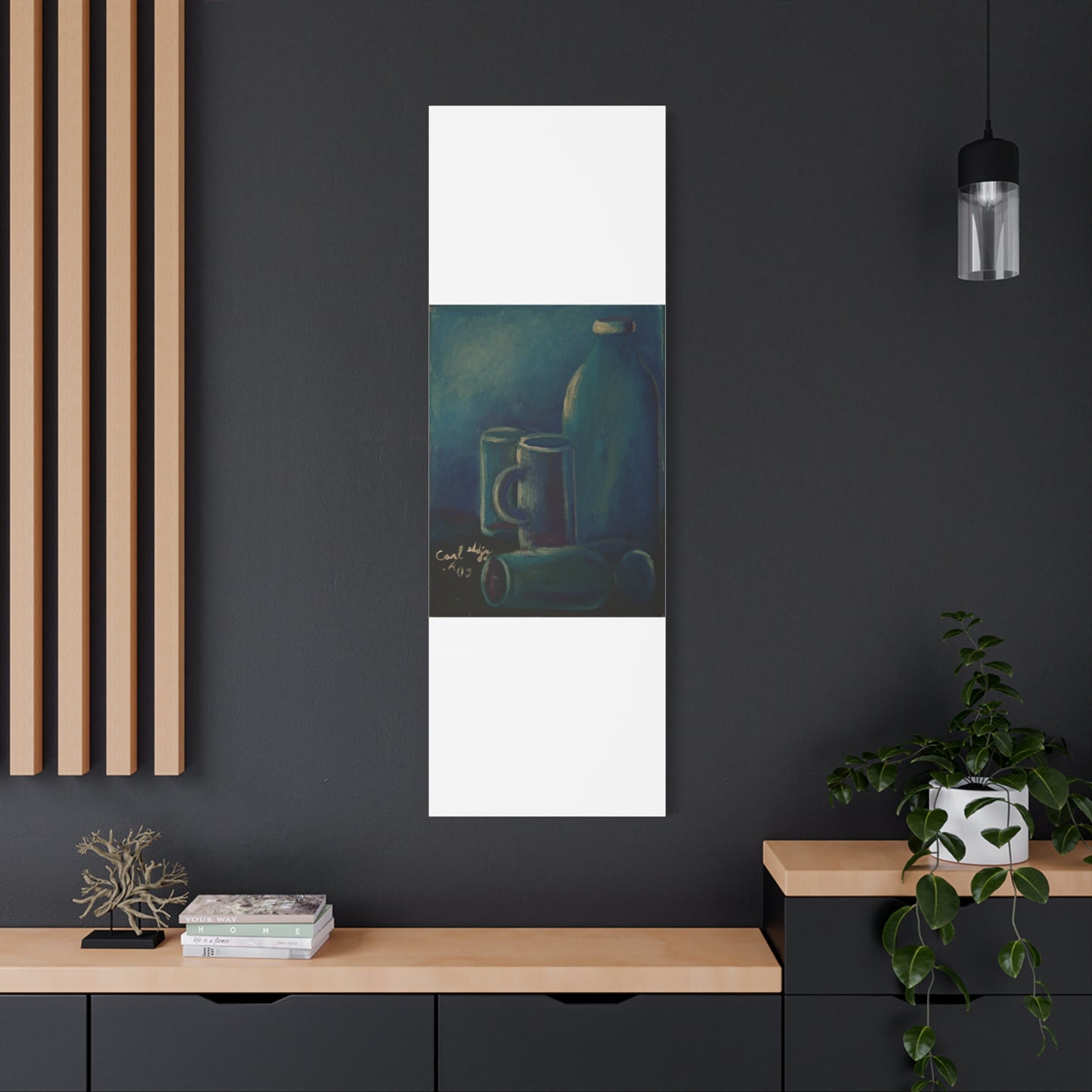 Canvas Art - Glass and Bottle Design