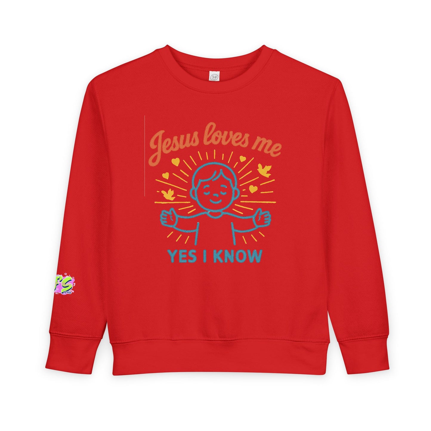 Toddler Sweatshirt - Jesus Loves Me, Cute Kids' Crewneck, Faith-Inspired Apparel, Perfect for Church and Gifts