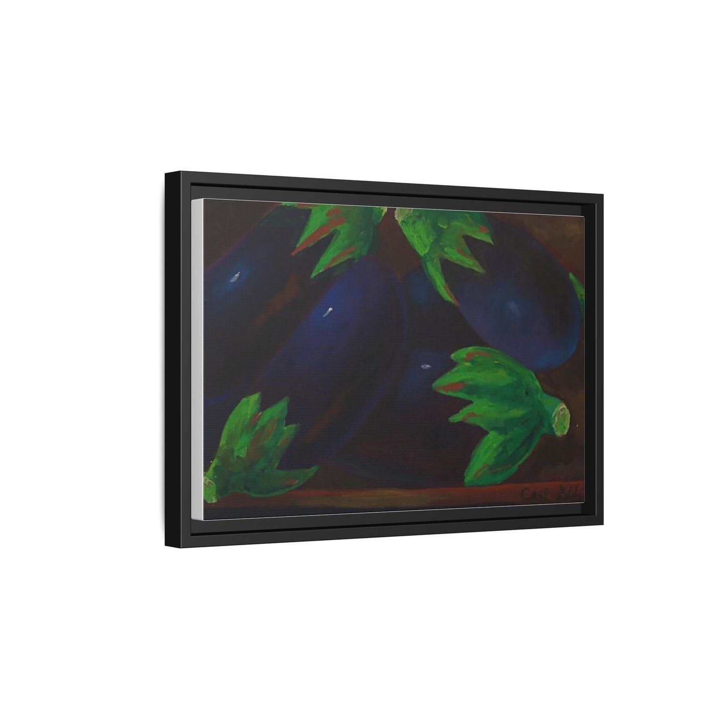 Canvas Wall Art - Tropical Eggplant Design