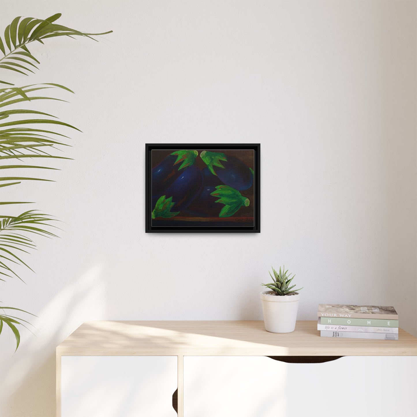 Canvas Wall Art - Tropical Eggplant Design
