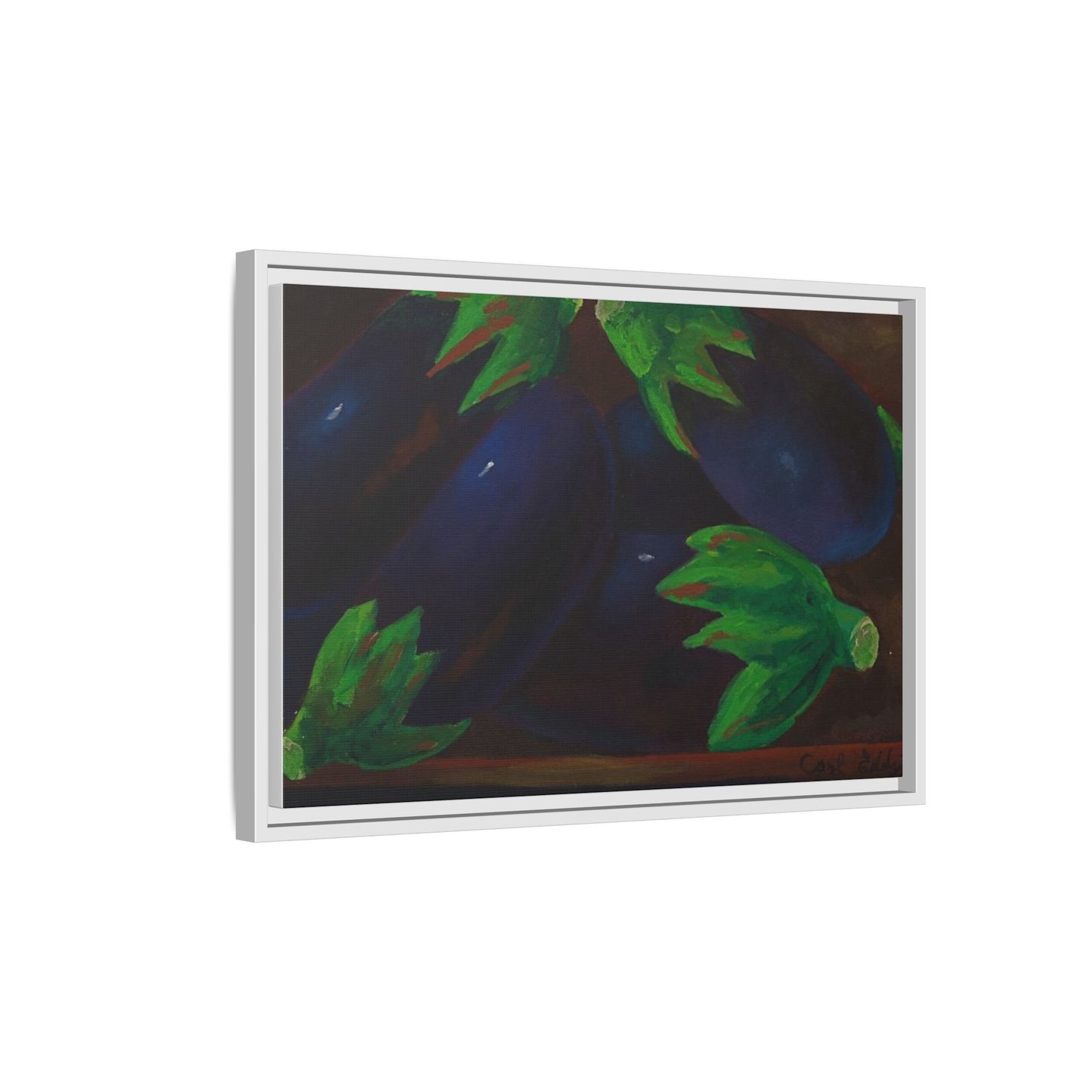Canvas Wall Art - Tropical Eggplant Design