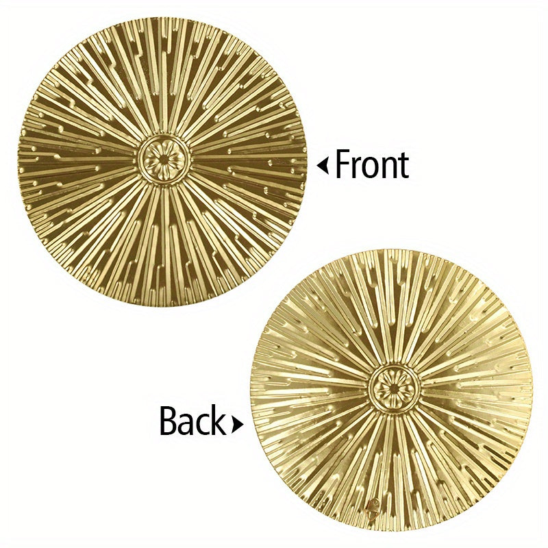 5/7pc Golden Metal Round Wall Hanging Set – Modern Luxury