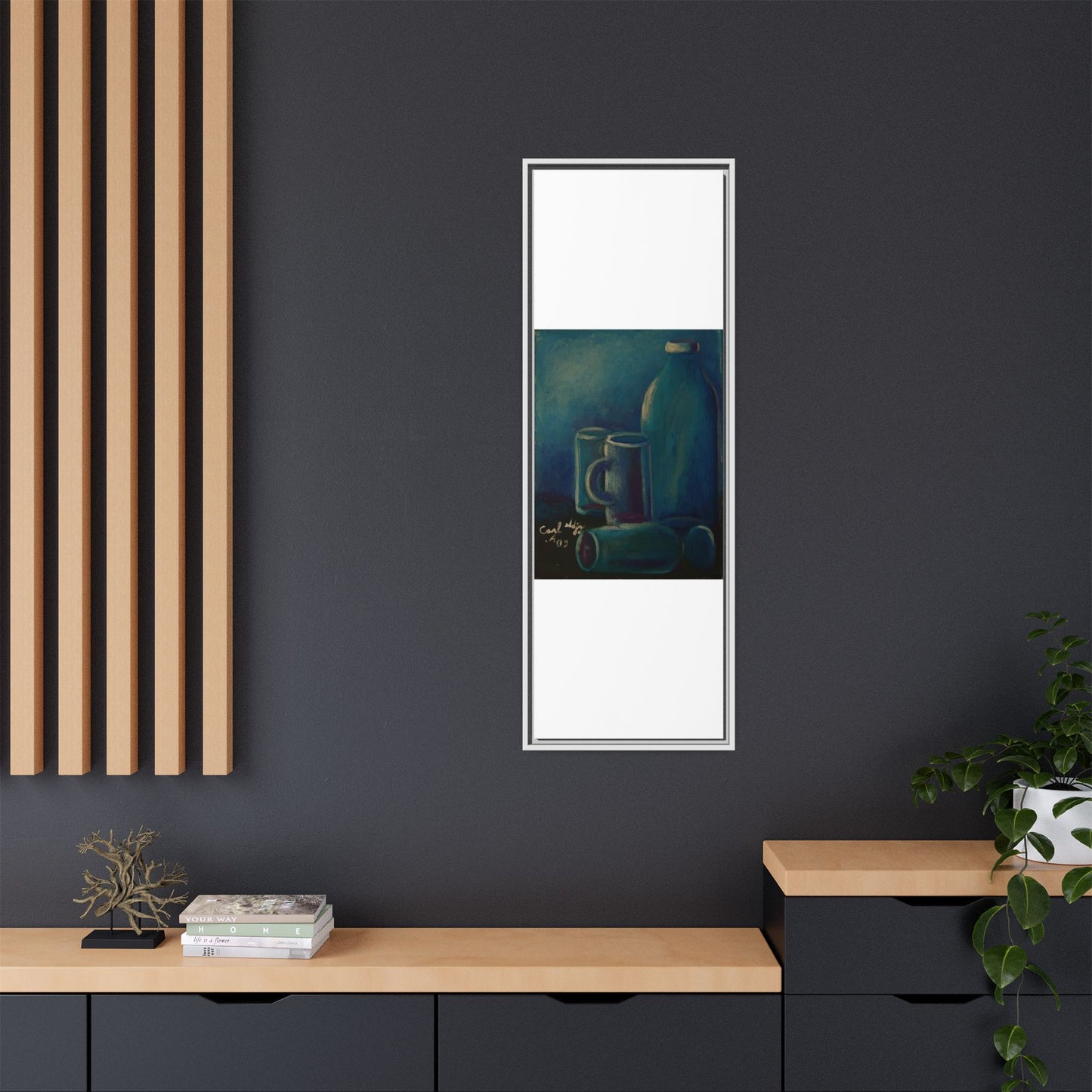 Canvas Wall Art Bottle and Glass