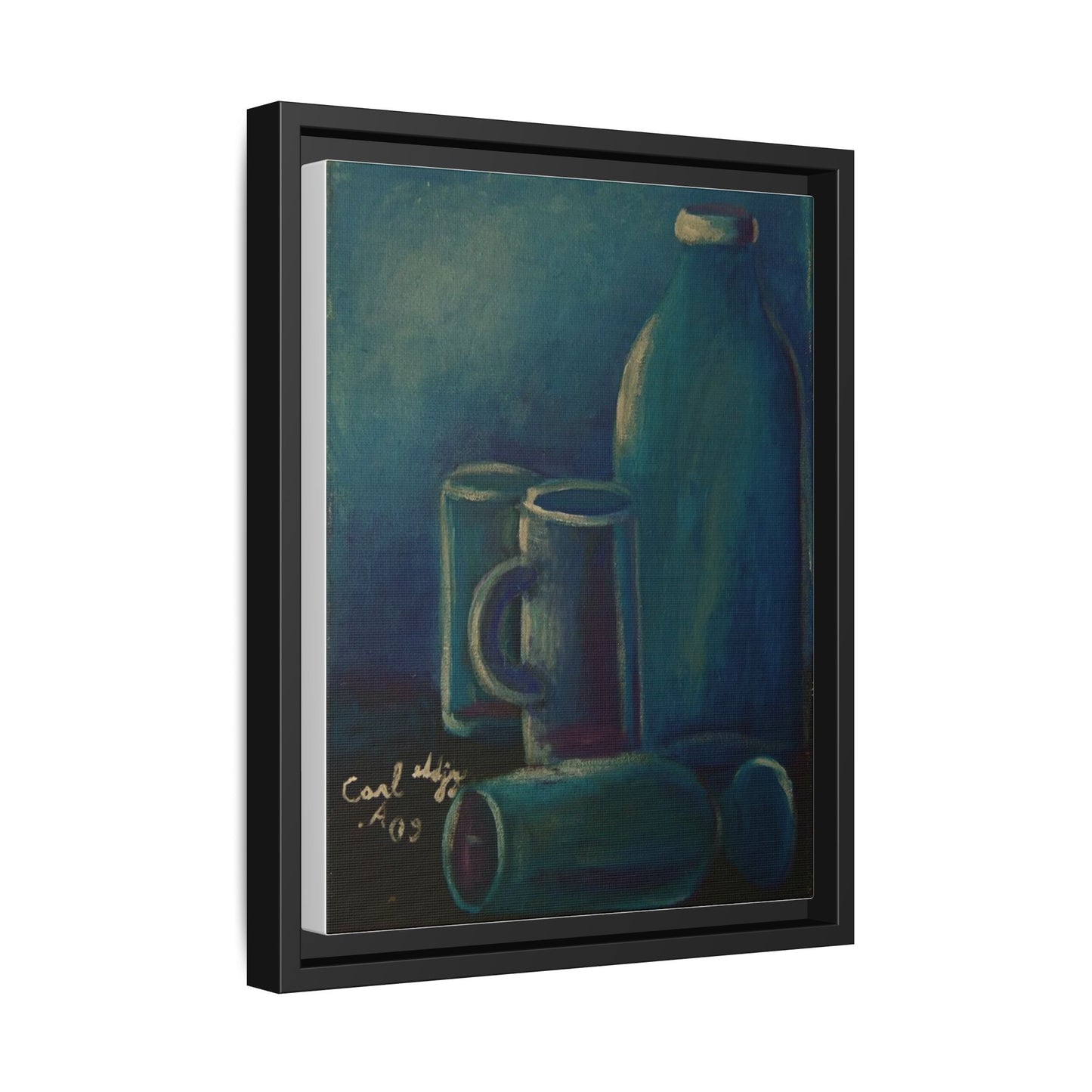 Canvas Wall Art Bottle and Glass