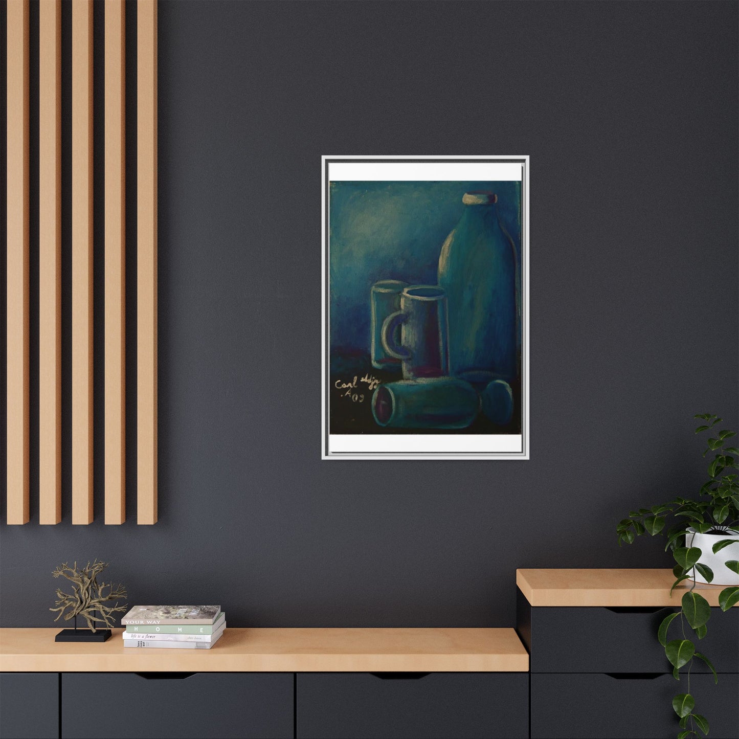 Canvas Wall Art Bottle and Glass