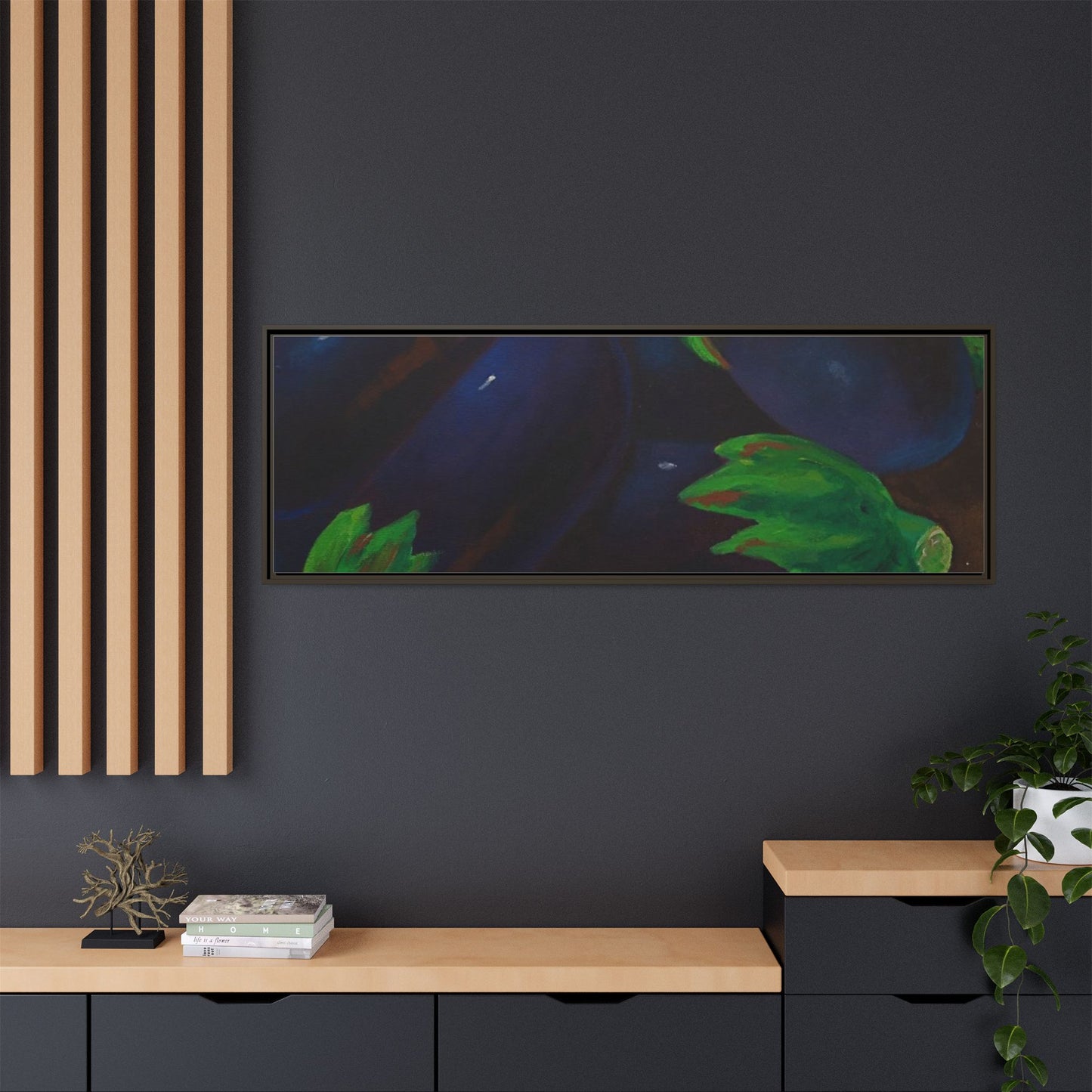 Canvas Wall Art - Tropical Eggplant Design