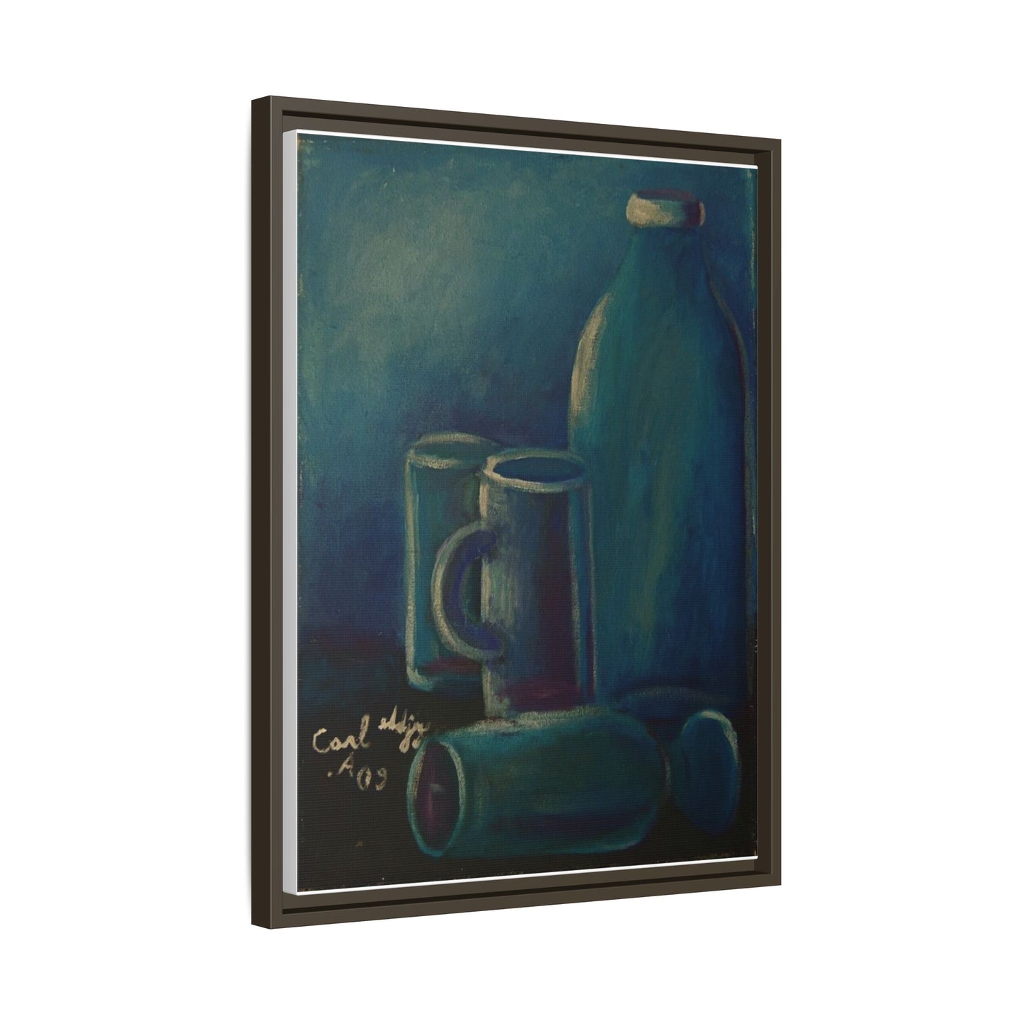Canvas Wall Art Bottle and Glass