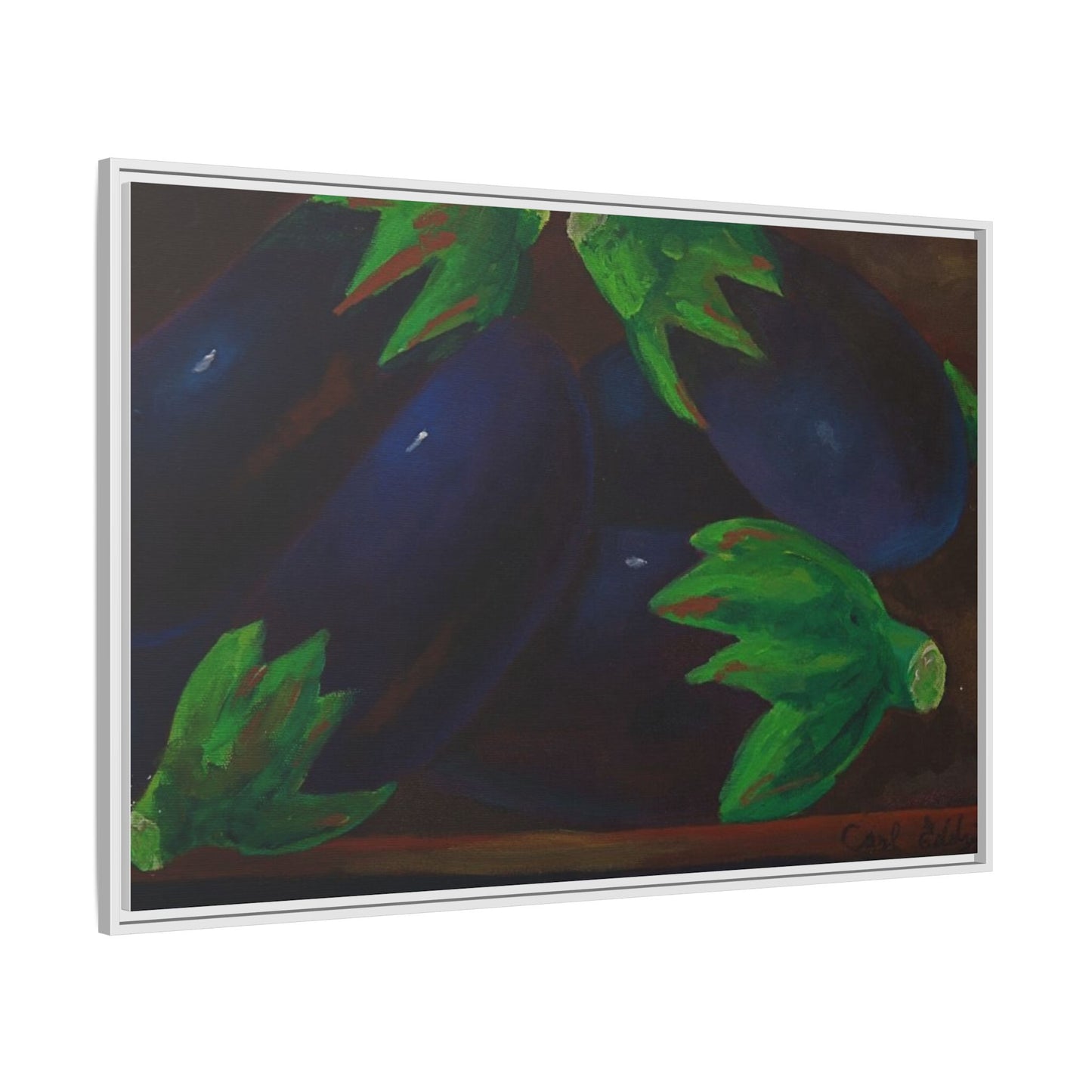Canvas Wall Art - Tropical Eggplant Design