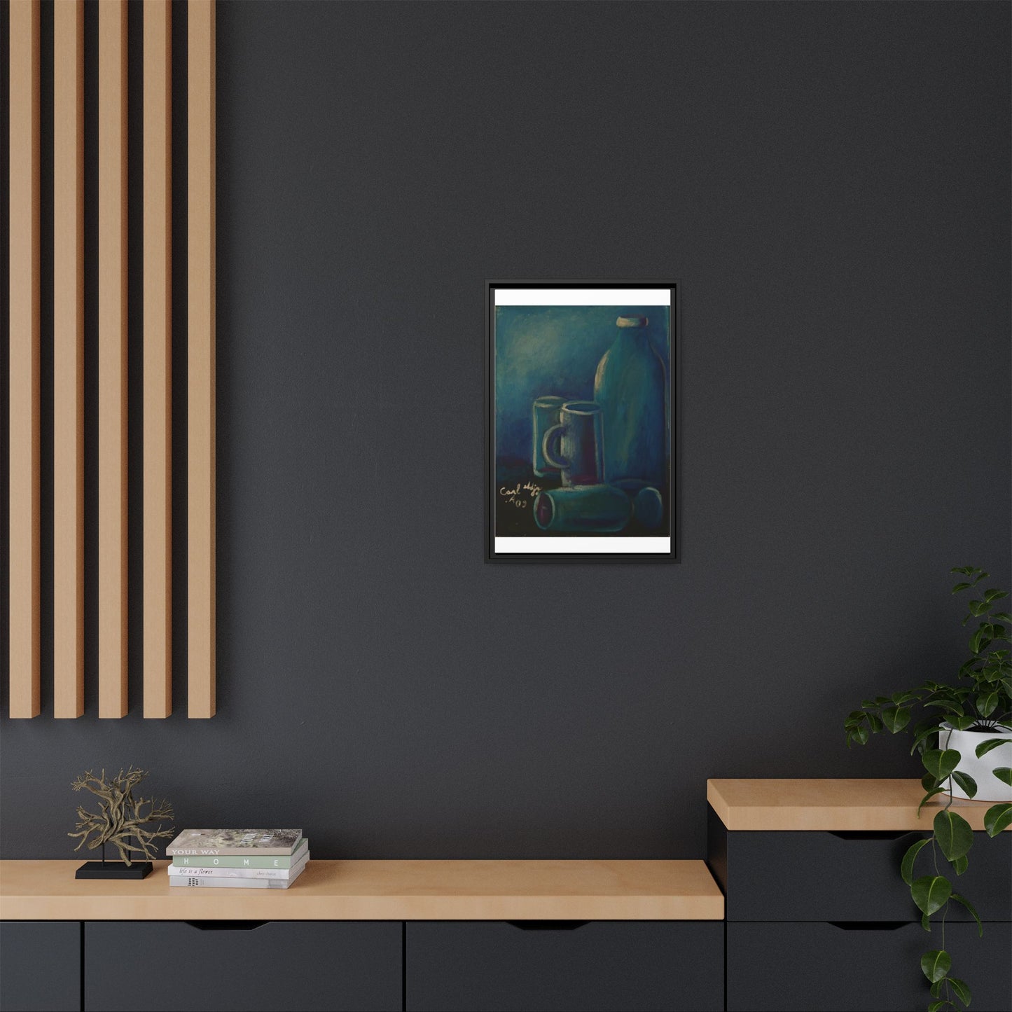 Canvas Wall Art Bottle and Glass