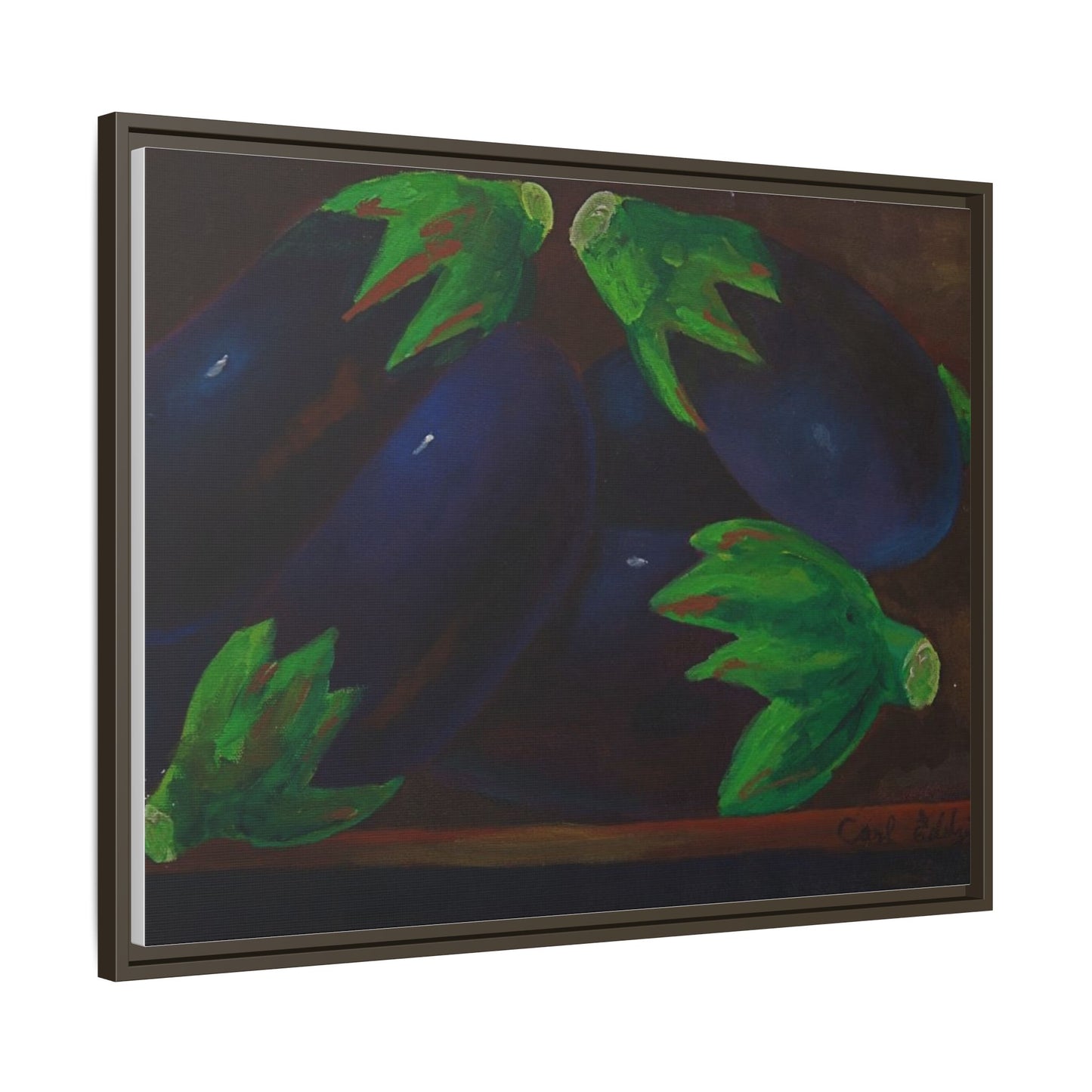 Canvas Wall Art - Tropical Eggplant Design