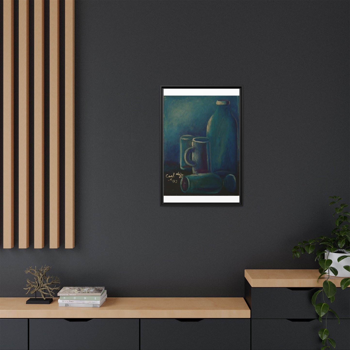 Canvas Wall Art Bottle and Glass