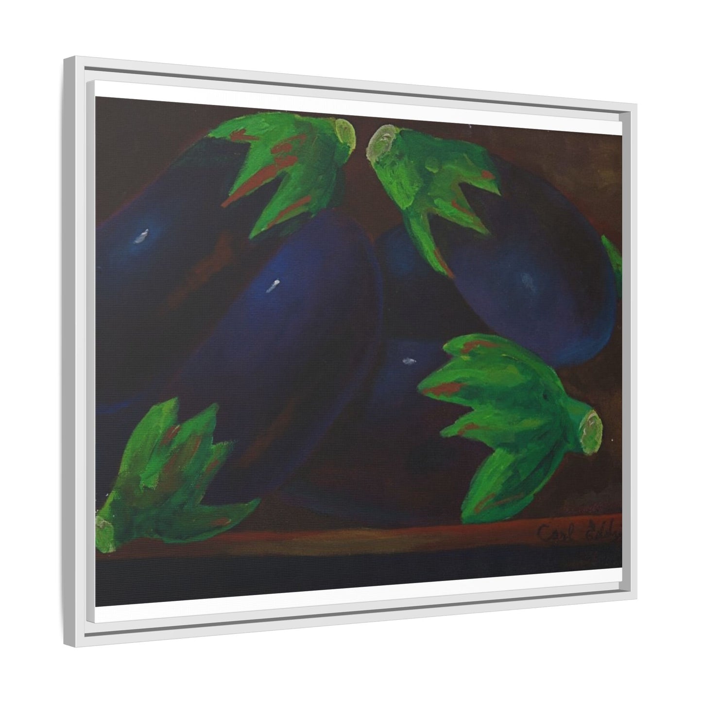Canvas Wall Art - Tropical Eggplant Design