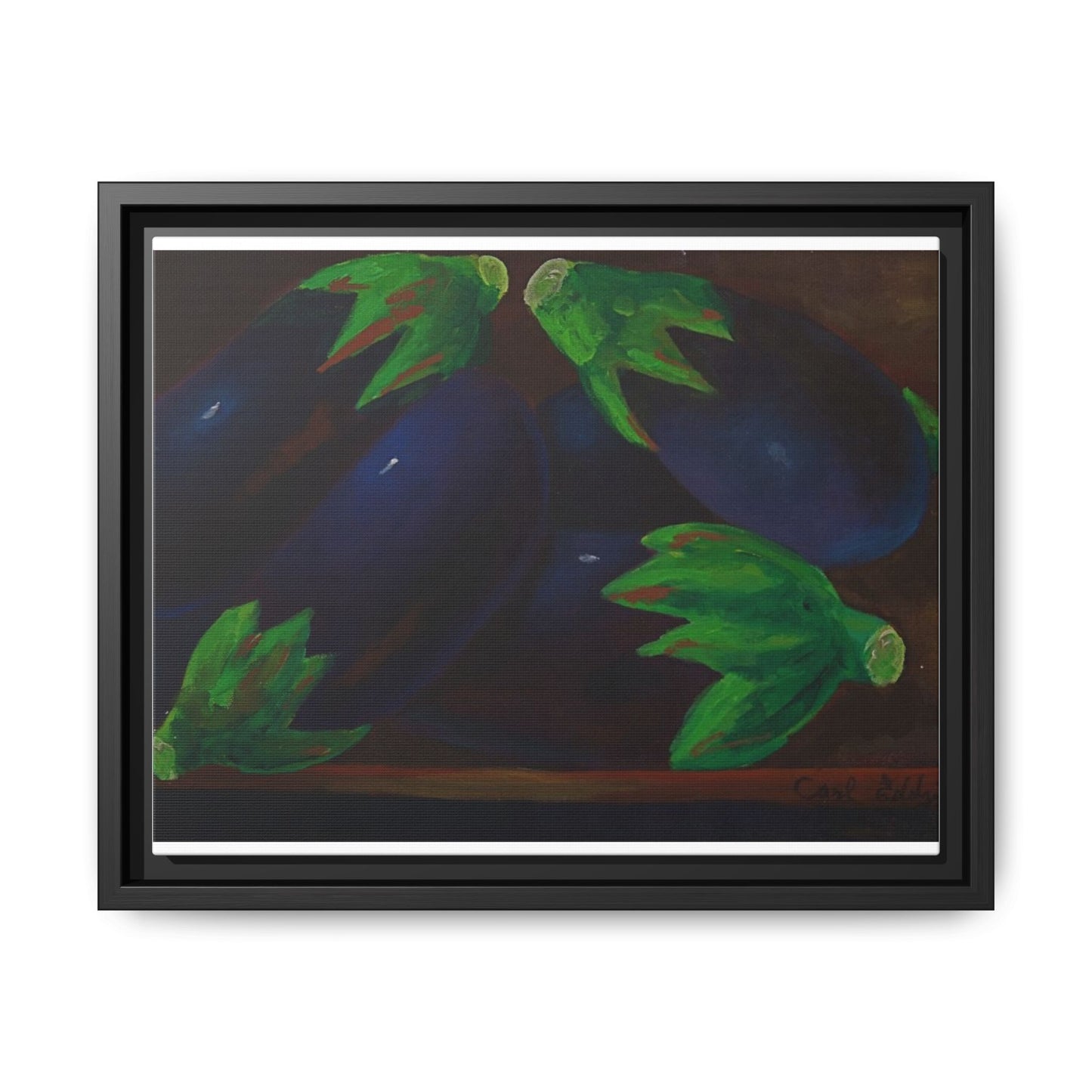 Canvas Wall Art - Tropical Eggplant Design