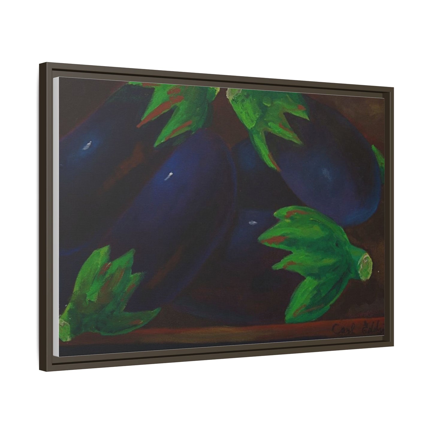 Canvas Wall Art - Tropical Eggplant Design