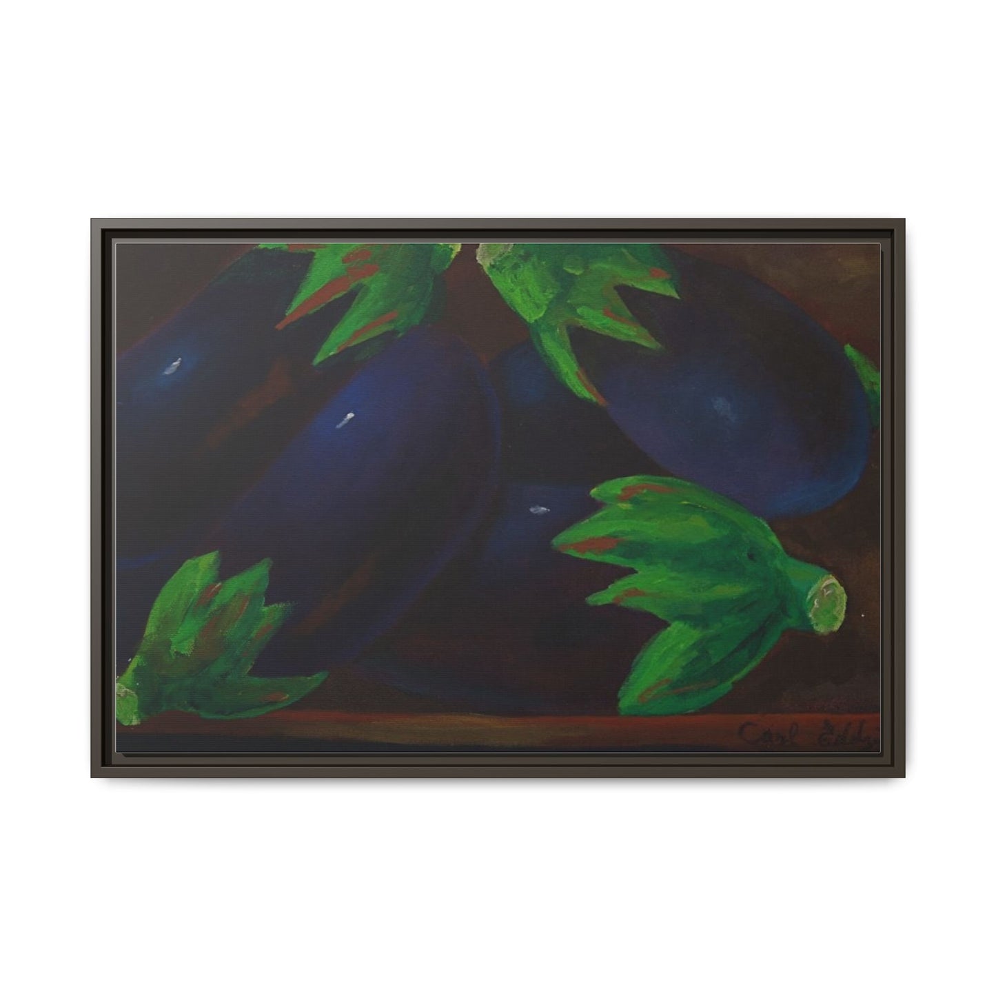 Canvas Wall Art - Tropical Eggplant Design