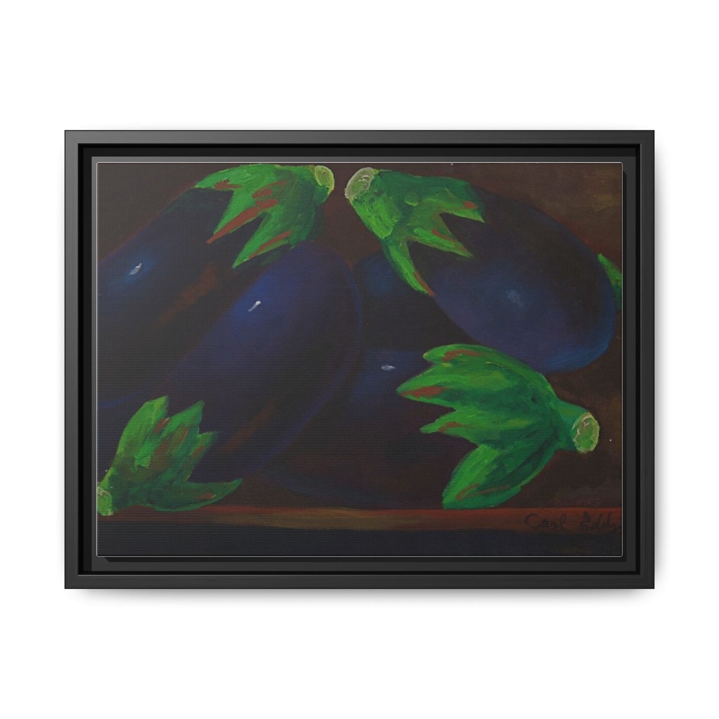 Canvas Wall Art - Tropical Eggplant Design