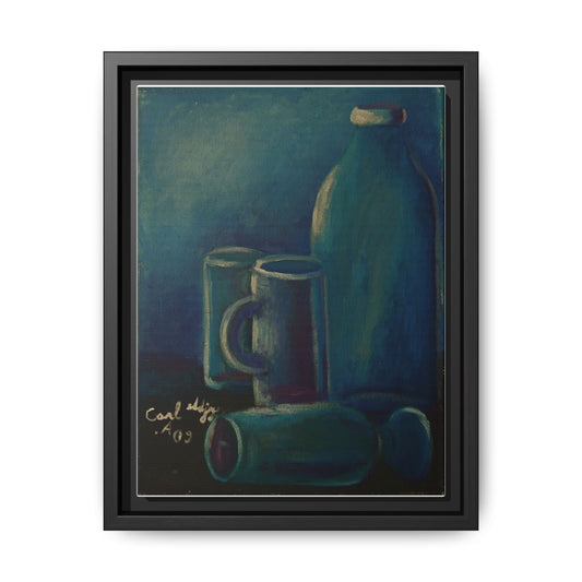 Canvas Wall Art Bottle and Glass