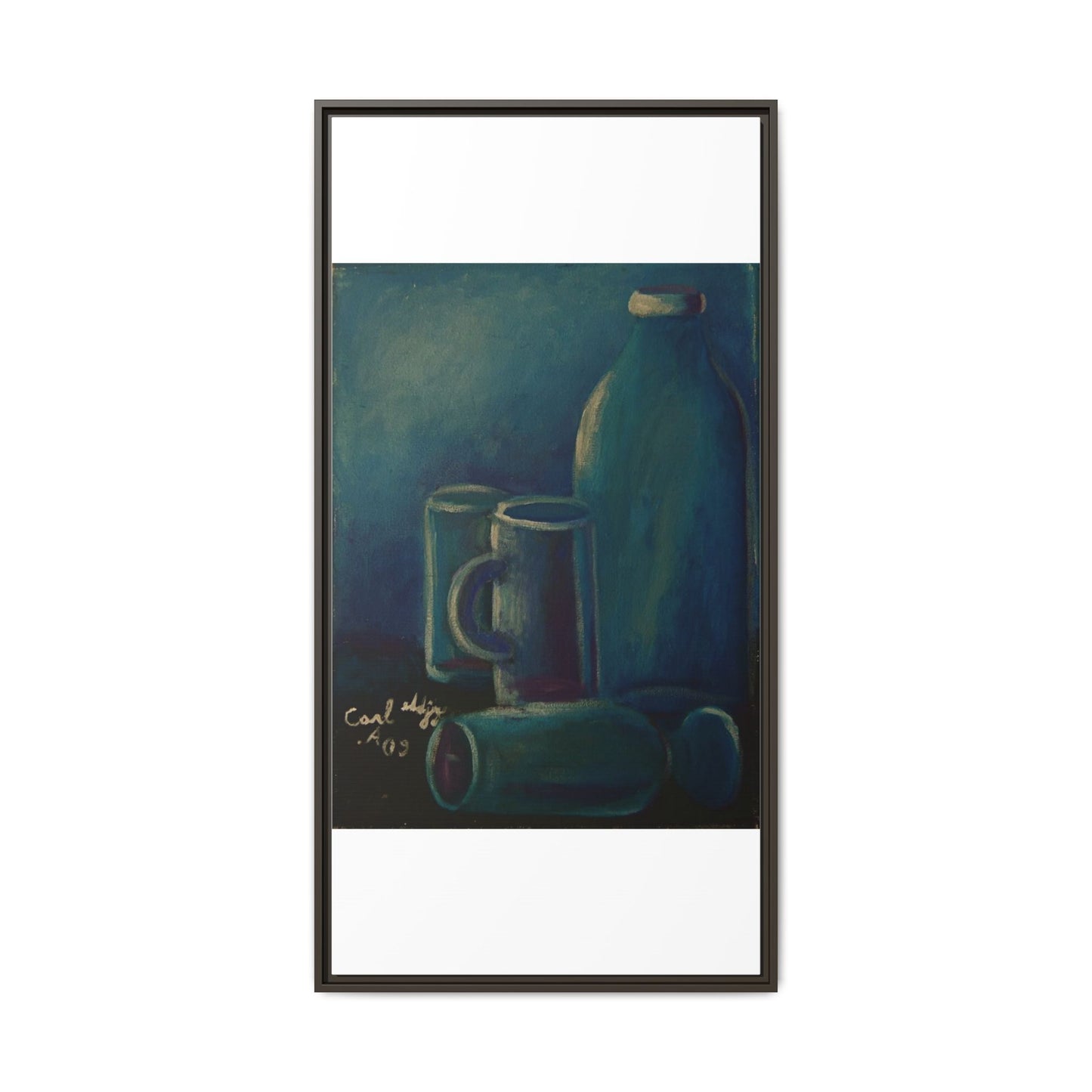 Canvas Wall Art Bottle and Glass