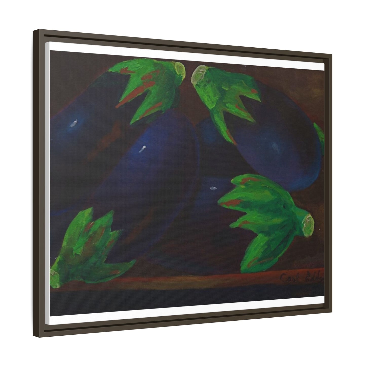 Canvas Wall Art - Tropical Eggplant Design
