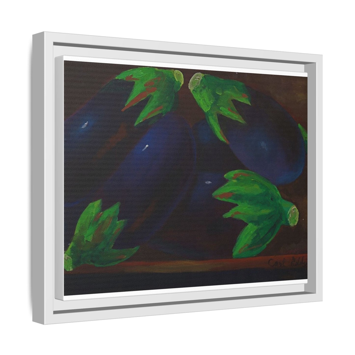 Canvas Wall Art - Tropical Eggplant Design
