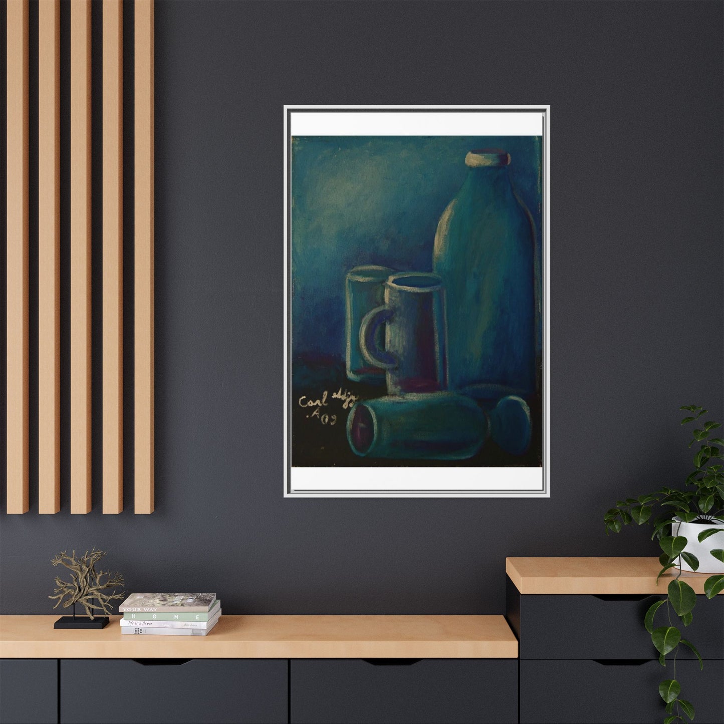 Canvas Wall Art Bottle and Glass