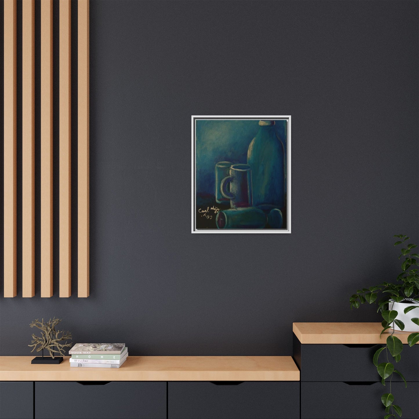 Canvas Wall Art Bottle and Glass