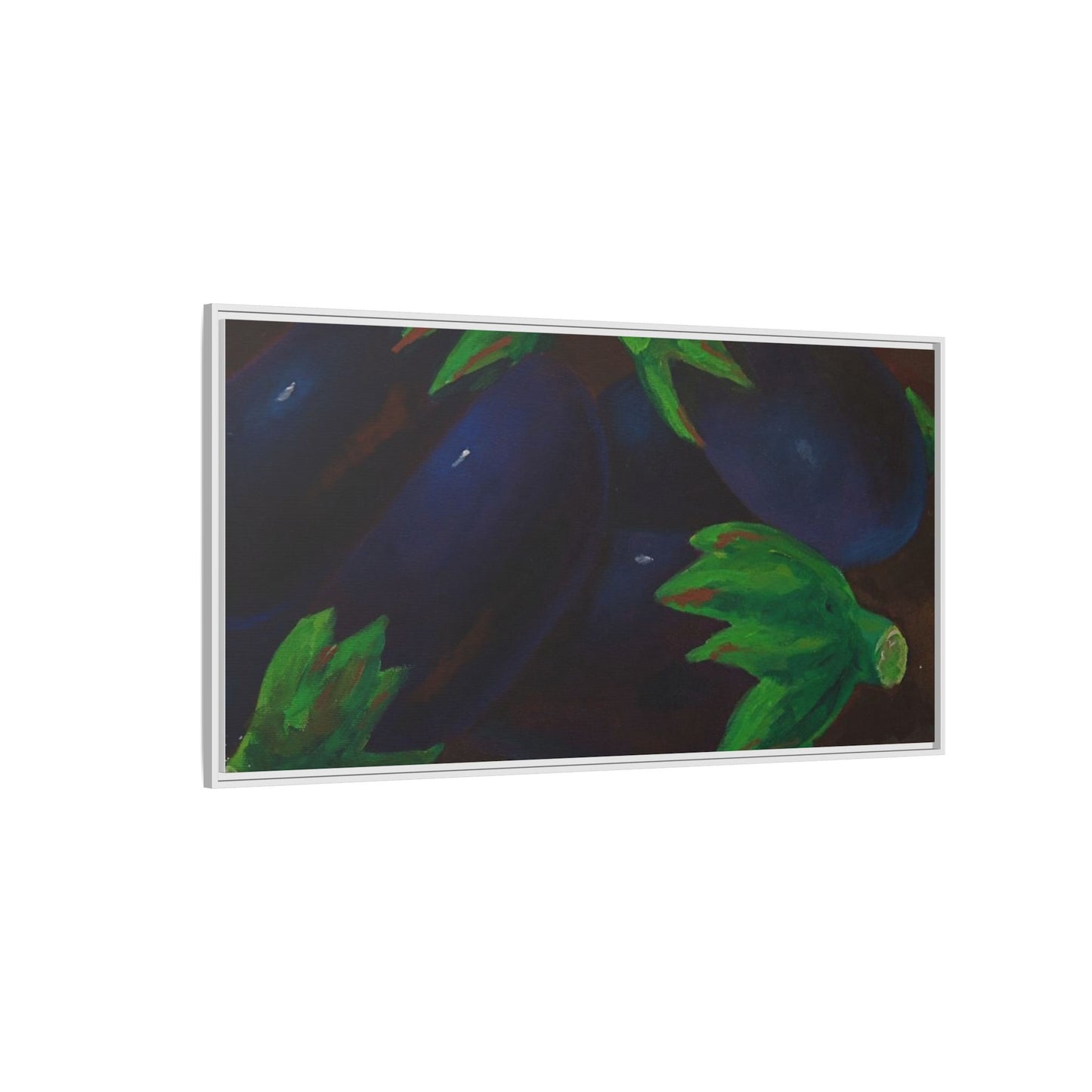 Canvas Wall Art - Tropical Eggplant Design
