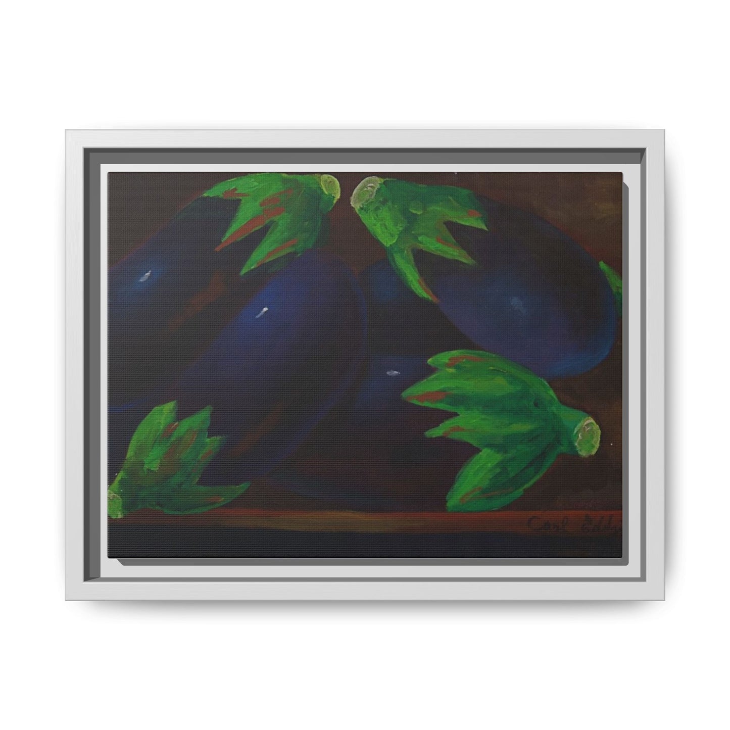 Canvas Wall Art - Tropical Eggplant Design