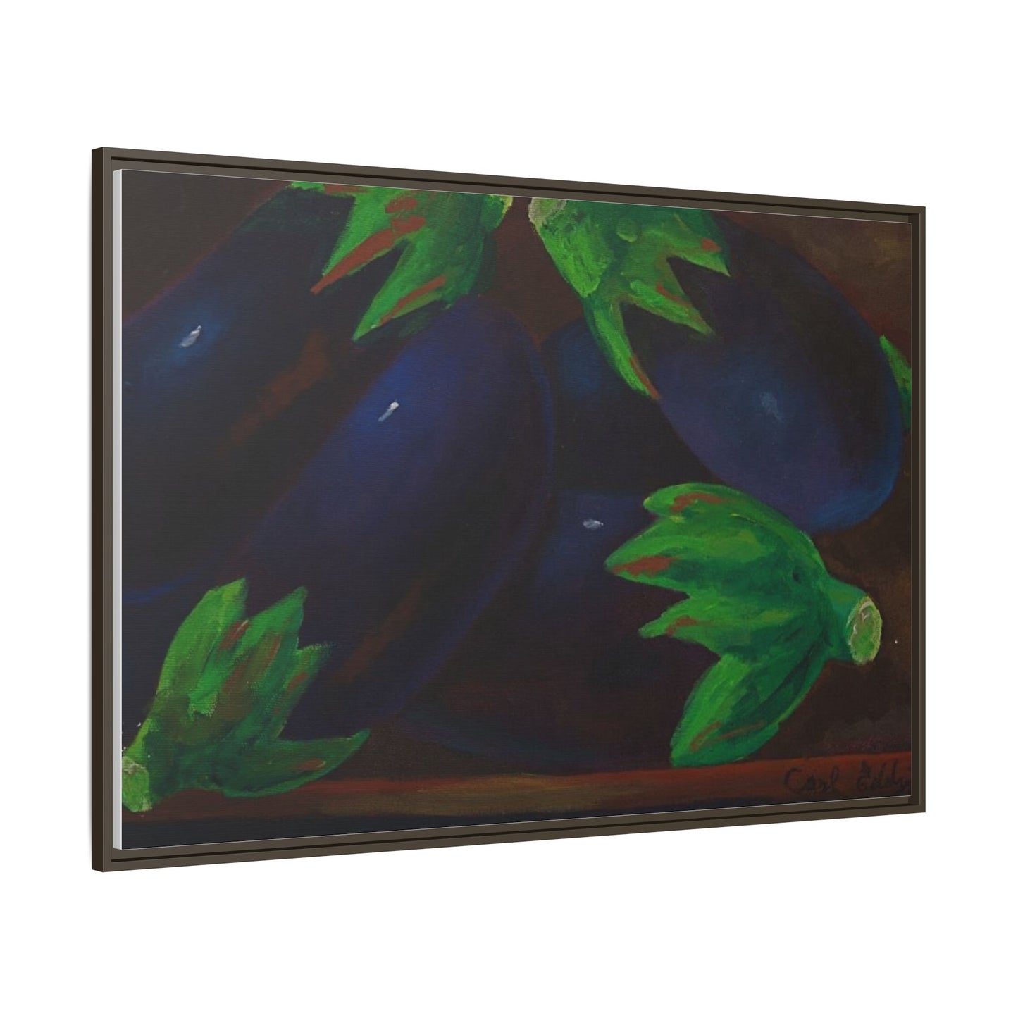 Canvas Wall Art - Tropical Eggplant Design
