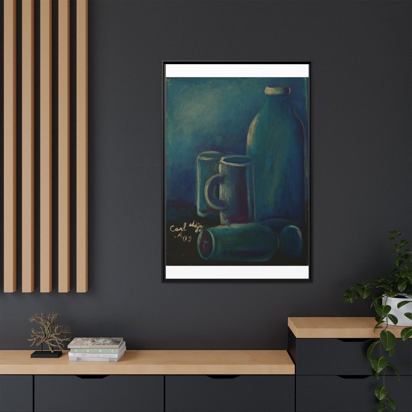 Canvas Wall Art Bottle and Glass