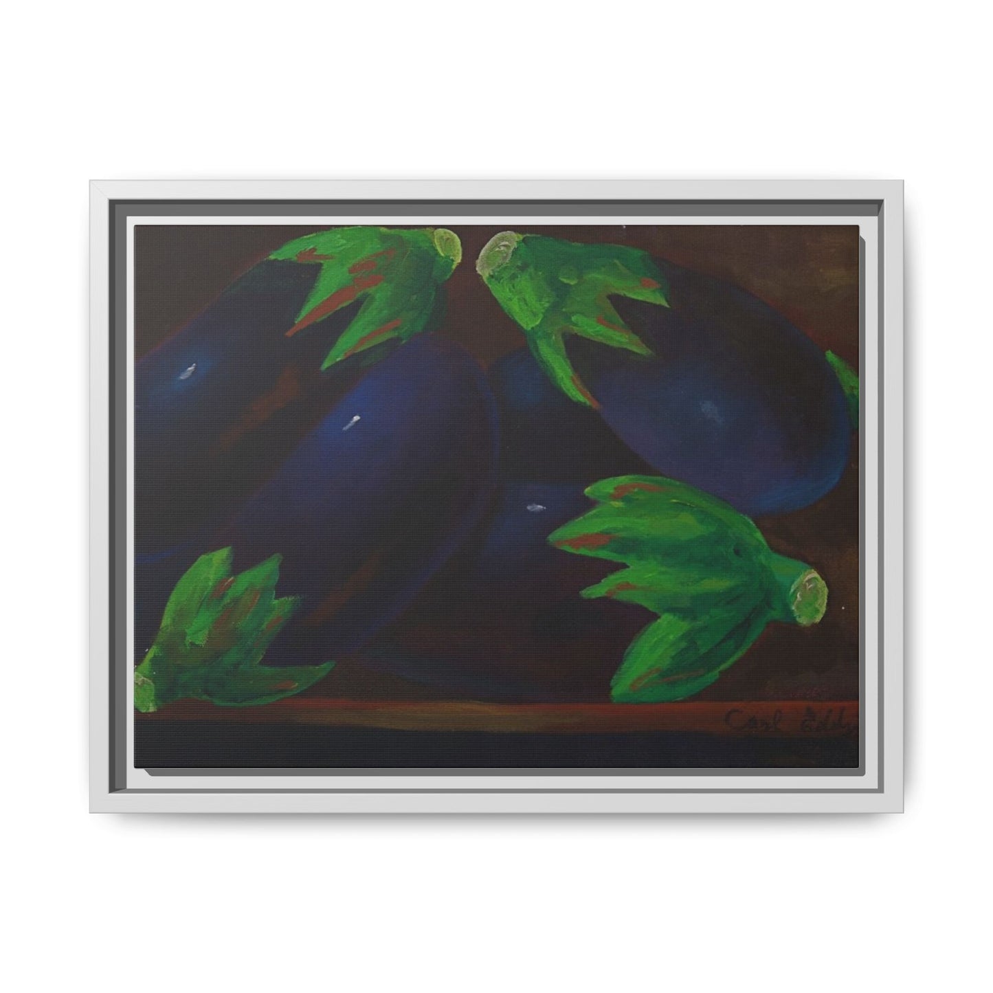 Canvas Wall Art - Tropical Eggplant Design
