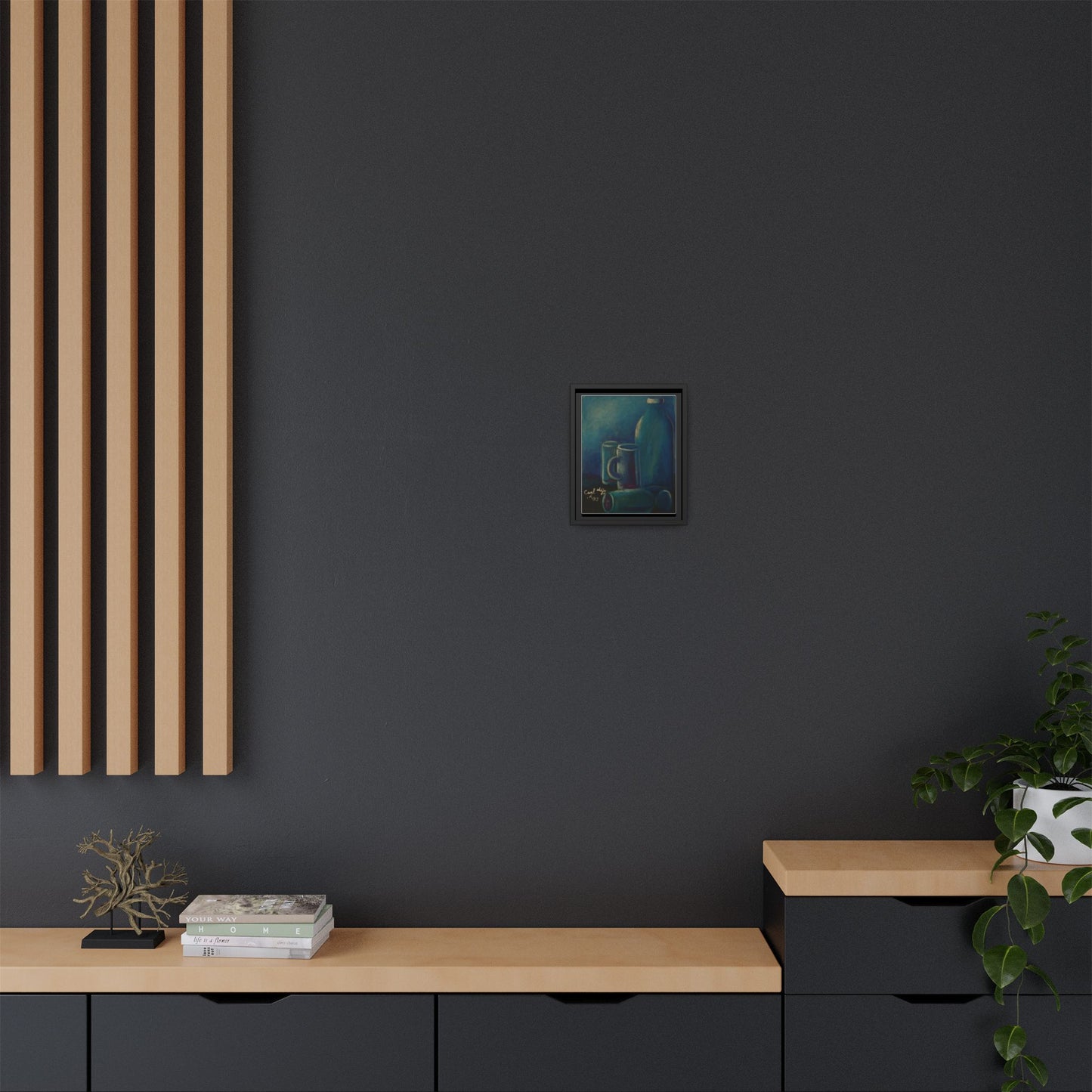 Canvas Wall Art Bottle and Glass