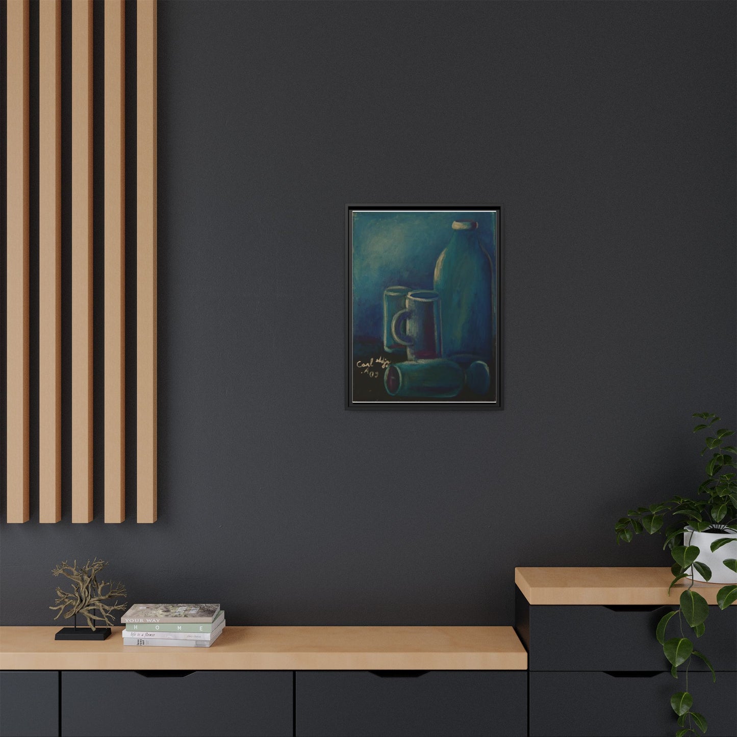 Canvas Wall Art Bottle and Glass