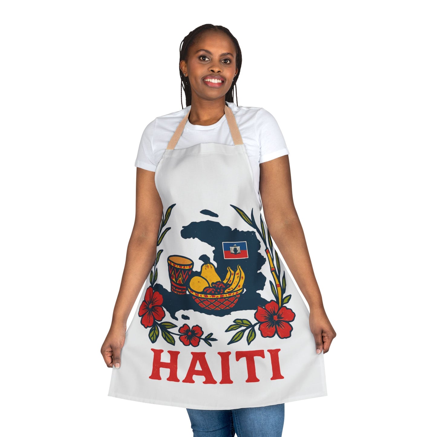 Apron, Haiti 5-Color Straps Kitchen Cooking Cover Gift Idea