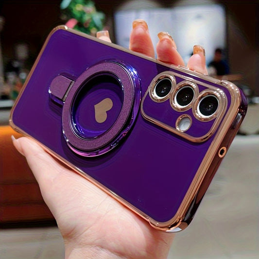 3pc Set: Candy Electroplated TPU Phone Case & 2 Tempered Glass Protectors