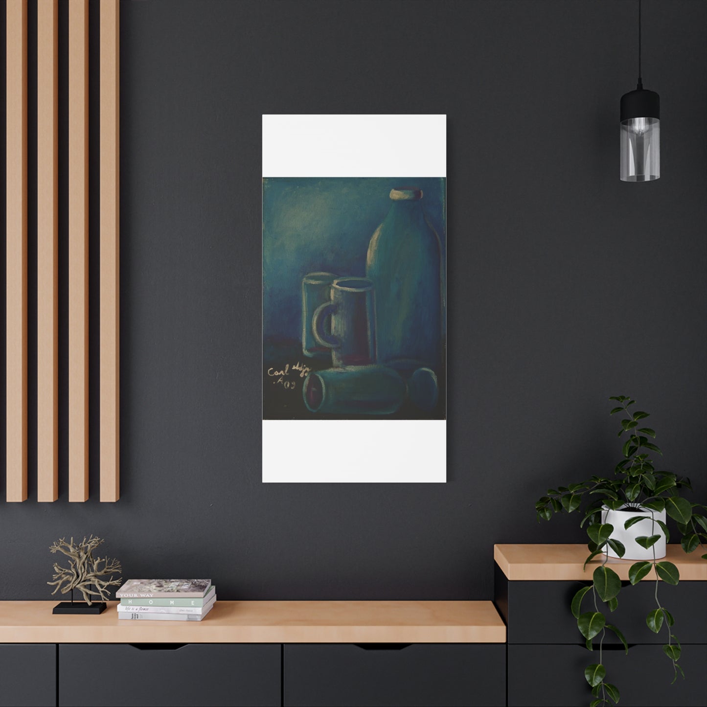 Canvas Art - Glass and Bottle Design