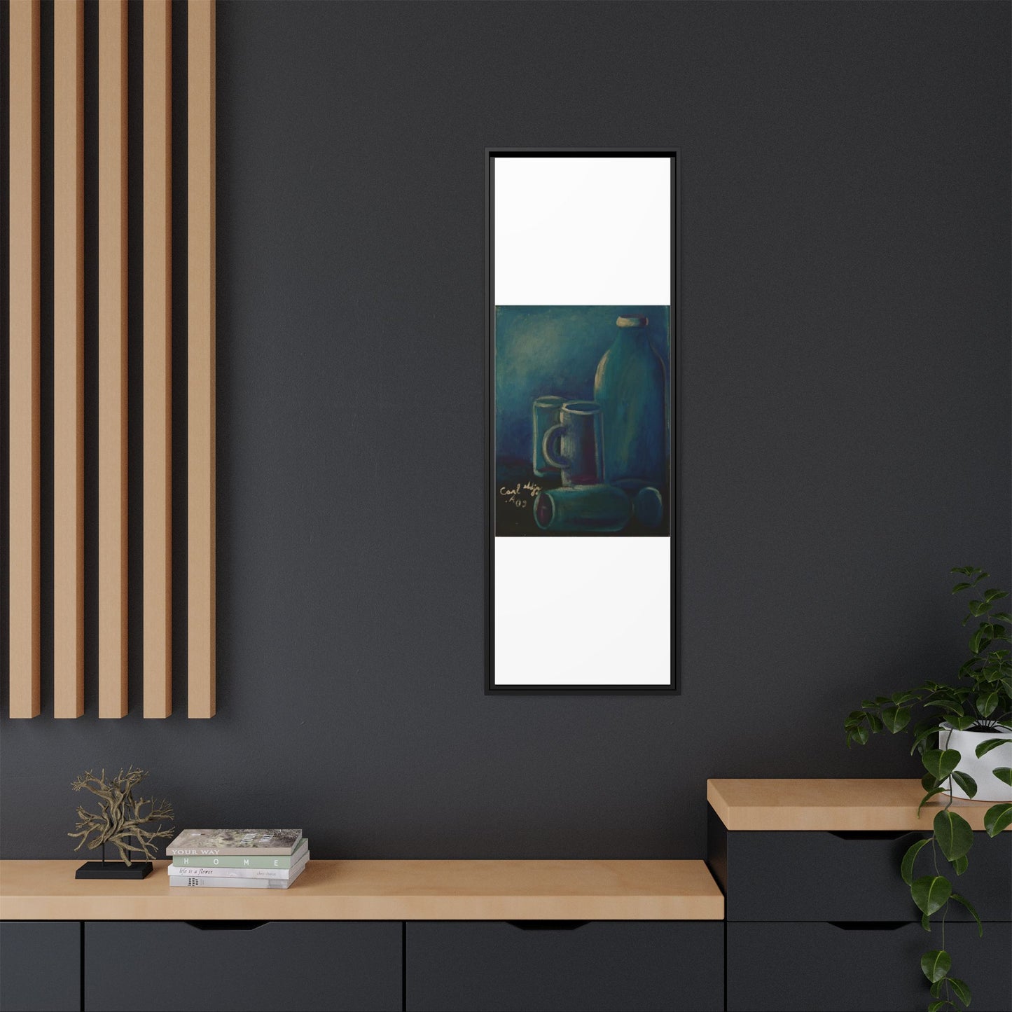 Canvas Wall Art Bottle and Glass