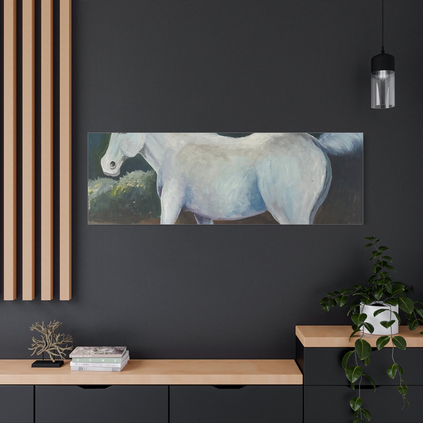 Canvas Art Print - White Horse